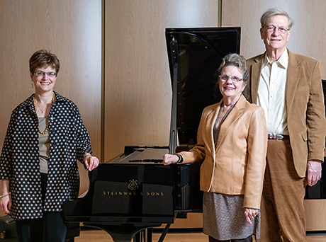 photo of Dr. Susan Van Vorst with Spirio donors Dr. Robert and Janet Gans Brown